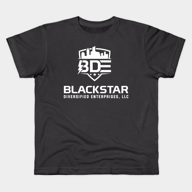 Blackstar Web Logo White Kids T-Shirt by Blackstar Diversified